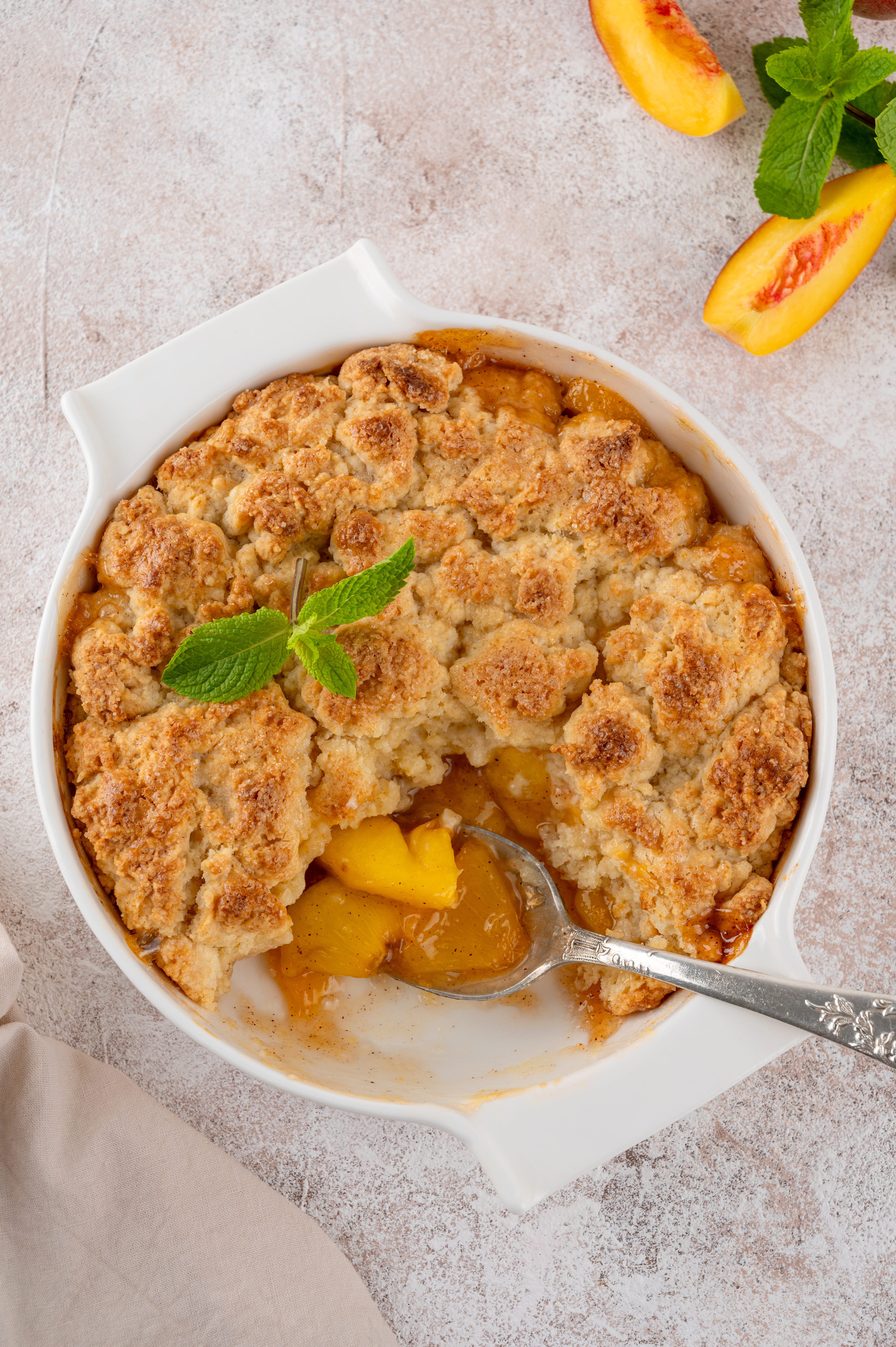 Lavender Peach Cobbler 